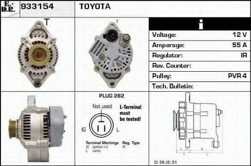 EDR 933154 - Alternator motal.fi