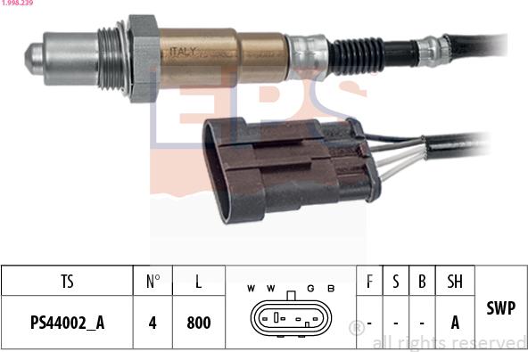 EPS 1.998.239 - Lambda Sensor motal.fi