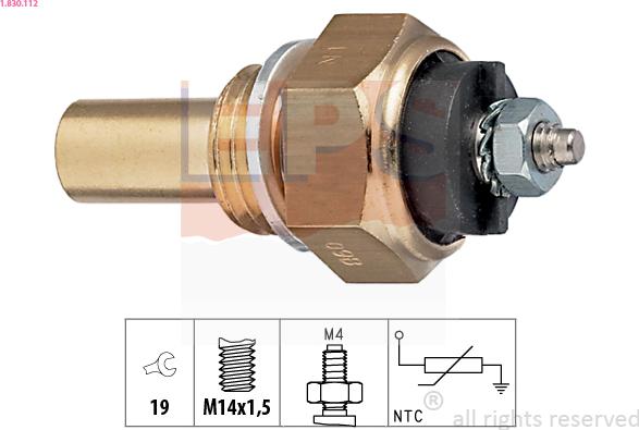 EPS 1.830.112 - Sensor, coolant temperature motal.fi