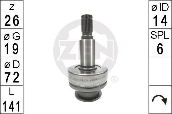 ERA ZEN1808 - Pinion, bendix, starter motal.fi