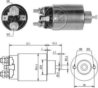 ERA ZM697 - Solenoid Switch, starter motal.fi