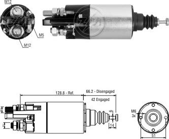 ERA ZM842 - Solenoid Switch, starter motal.fi