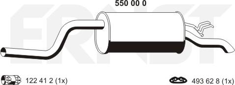 ERNST 550000 - End Silencer motal.fi