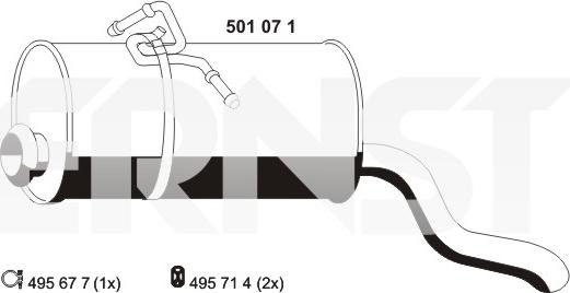 ERNST 501071 - End Silencer motal.fi