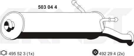 ERNST 503044 - End Silencer motal.fi