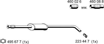 ERNST 530019 - Middle Silencer motal.fi