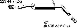 ERNST 645096 - Middle Silencer motal.fi