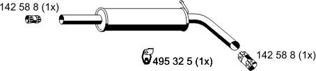 ERNST 645003 - Middle Silencer motal.fi