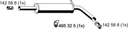 ERNST 645034 - Middle Silencer motal.fi