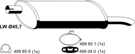 ERNST 042178 - End Silencer motal.fi