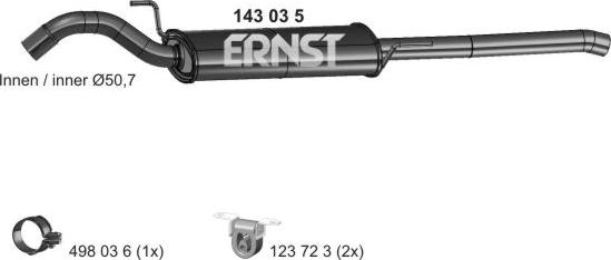 ERNST 143035 - End Silencer motal.fi