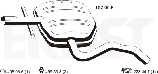 ERNST 152068 - Middle Silencer motal.fi