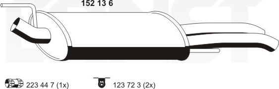 ERNST 152136 - End Silencer motal.fi