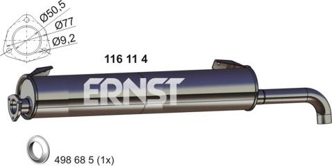 ERNST 116114 - End Silencer motal.fi