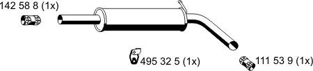 ERNST 112284 - Middle Silencer motal.fi