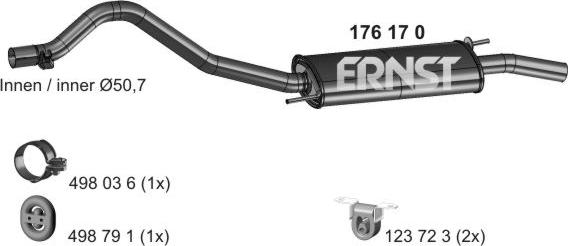 ERNST 176170 - End Silencer motal.fi