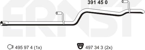 ERNST 391450 - Exhaust Pipe motal.fi