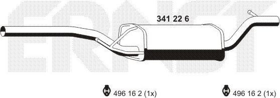 ERNST 341226 - Middle Silencer motal.fi