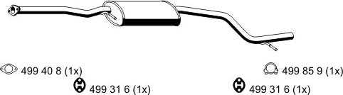 ERNST 343008 - Front Silencer motal.fi