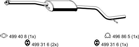 ERNST 343213 - Middle Silencer motal.fi