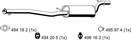 ERNST 313148 - Middle Silencer motal.fi