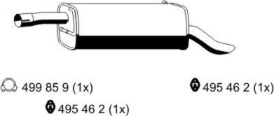 ERNST 313261 - End Silencer motal.fi