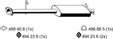 ERNST 330060 - Middle Silencer motal.fi