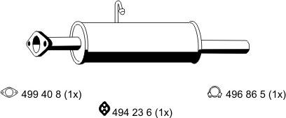 ERNST 330114 - Middle Silencer motal.fi