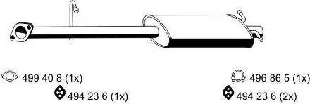 ERNST 330244 - Middle Silencer motal.fi