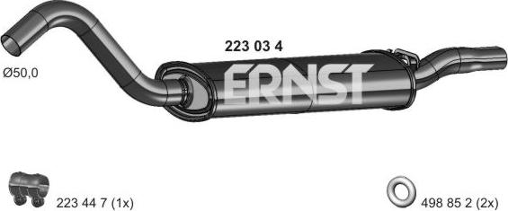 ERNST 223034 - End Silencer motal.fi