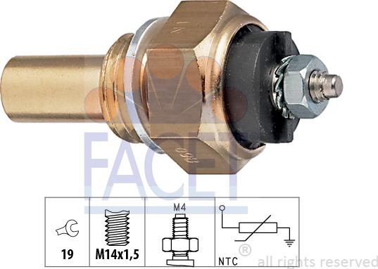 FACET 7.3112 - Sensor, coolant temperature motal.fi