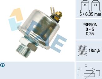 FAE 14990 - Sender Unit, oil pressure motal.fi