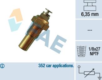 FAE 32230 - Sensor, coolant temperature motal.fi