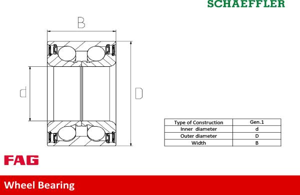 FAG 713 6911 30 - Bearing Kit, wheel hub motal.fi