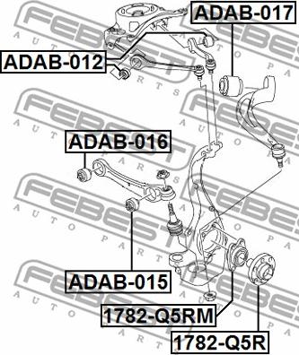 Febest ADAB-016 - Bush of Control / Trailing Arm motal.fi