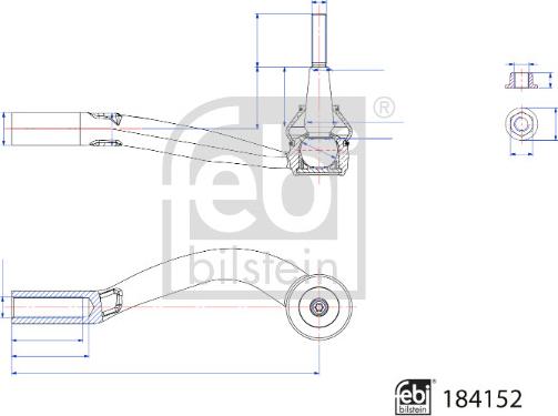 Febi Bilstein 184152 - Tie Rod End motal.fi