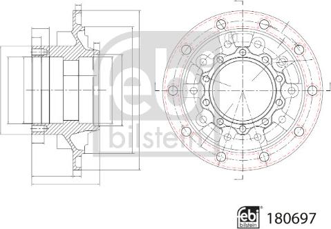 Febi Bilstein 180697 - Wheel Hub motal.fi