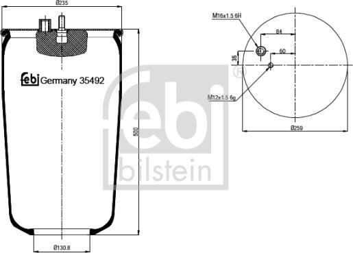 Febi Bilstein 35492 - Bellow, air suspension motal.fi