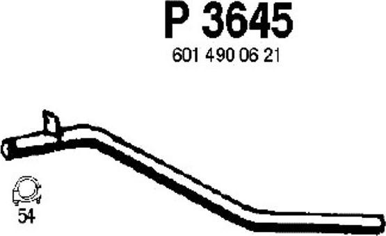 Fenno P3645 - Exhaust Pipe motal.fi