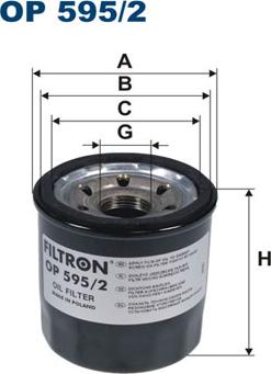 Filtron OP595/2 - Oil Filter motal.fi