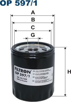 Filtron OP597/1 - Oil Filter motal.fi