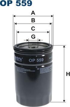 Filtron OP559 - Oil Filter motal.fi