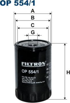 Filtron OP554/1 - Oil Filter motal.fi