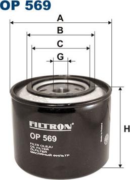 Filtron OP569 - Oil Filter motal.fi