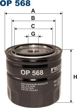 Filtron OP568 - Oil Filter motal.fi