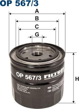 Filtron OP567/3 - Oil Filter motal.fi