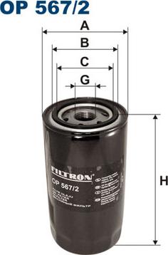 Filtron OP567/2 - Oil Filter motal.fi