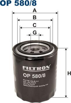 Filtron OP580/8 - Oil Filter motal.fi