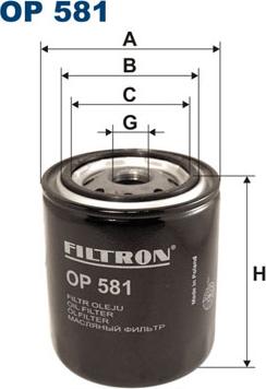 Filtron OP581 - Oil Filter motal.fi