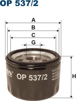 Filtron OP537/2 - Oil Filter motal.fi